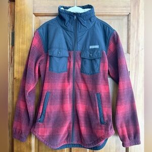 Columbia Red and Black Plaid Jacket